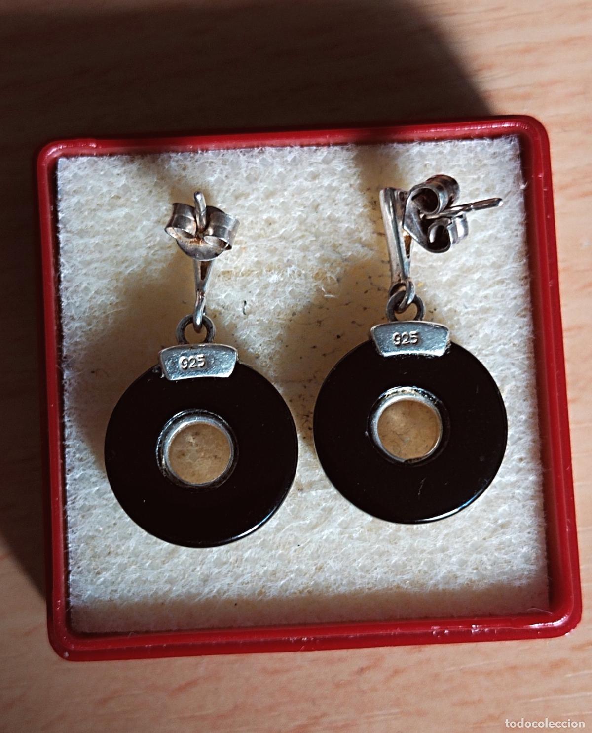 Joyeria: Pendientes de plata de ley 925 m. contrastada, con Onix. - Foto 5