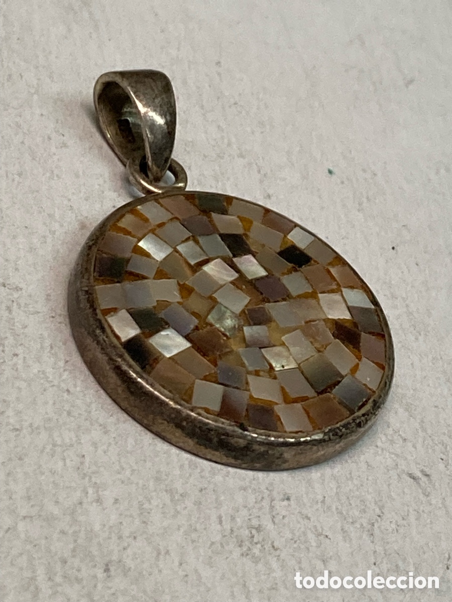 Joyeria: Colgante de plata y n&aacute;car C147 - Foto 1