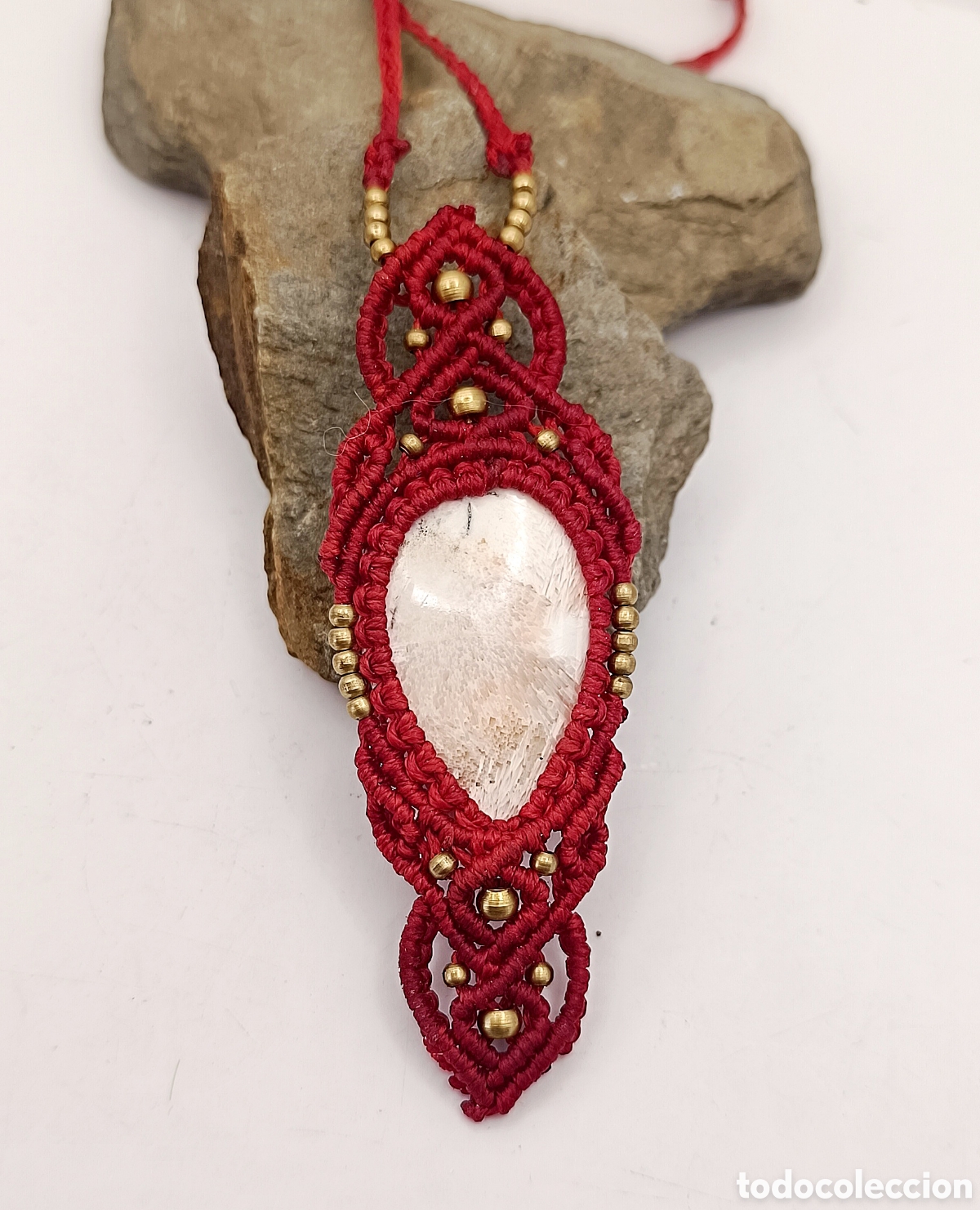 Joyeria: Hermoso Collar de Escolecita en Macram&eacute; - Foto 1