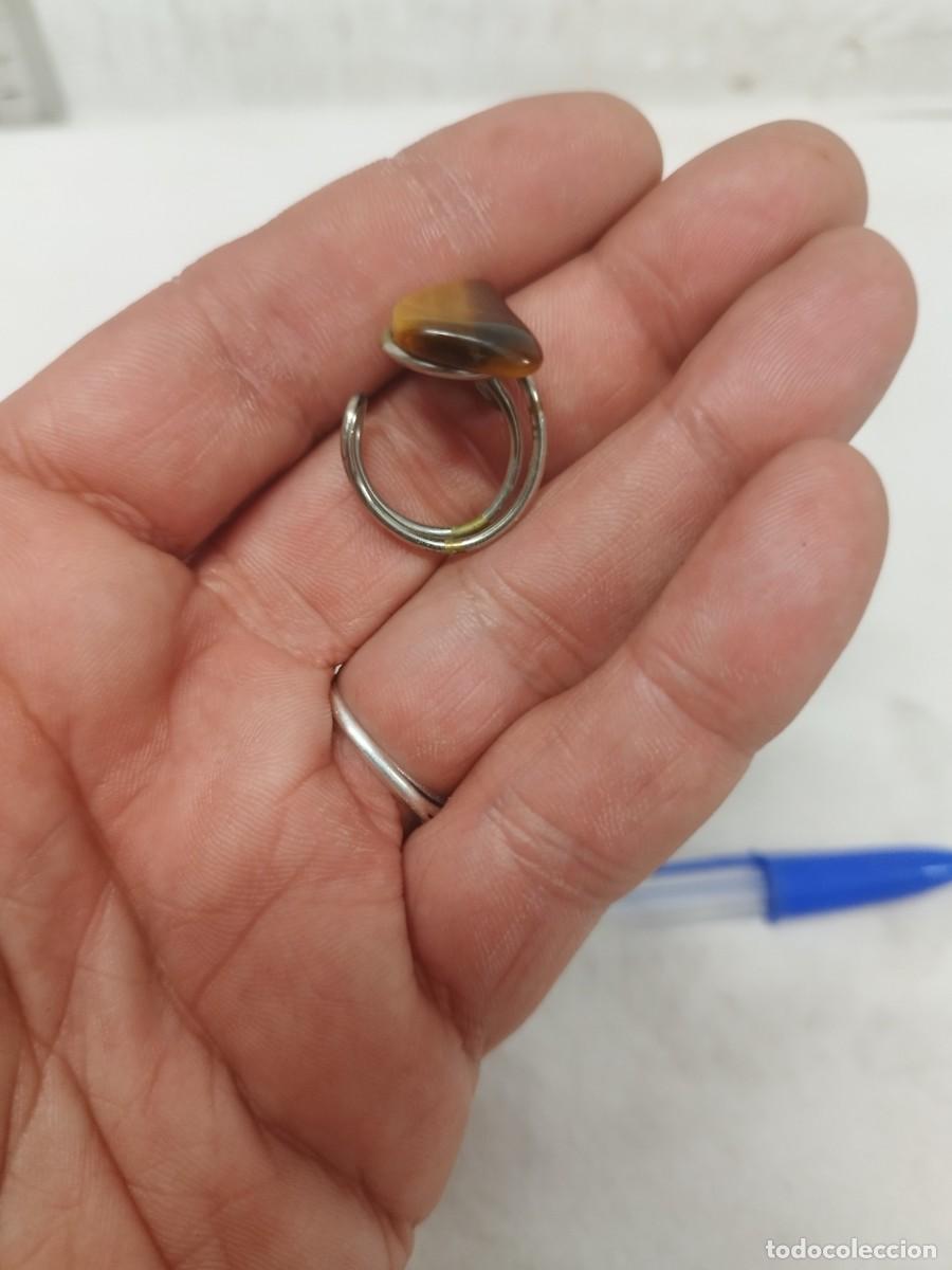 Joyeria: Antiguo anillo con piedra a identificar. - Foto 1
