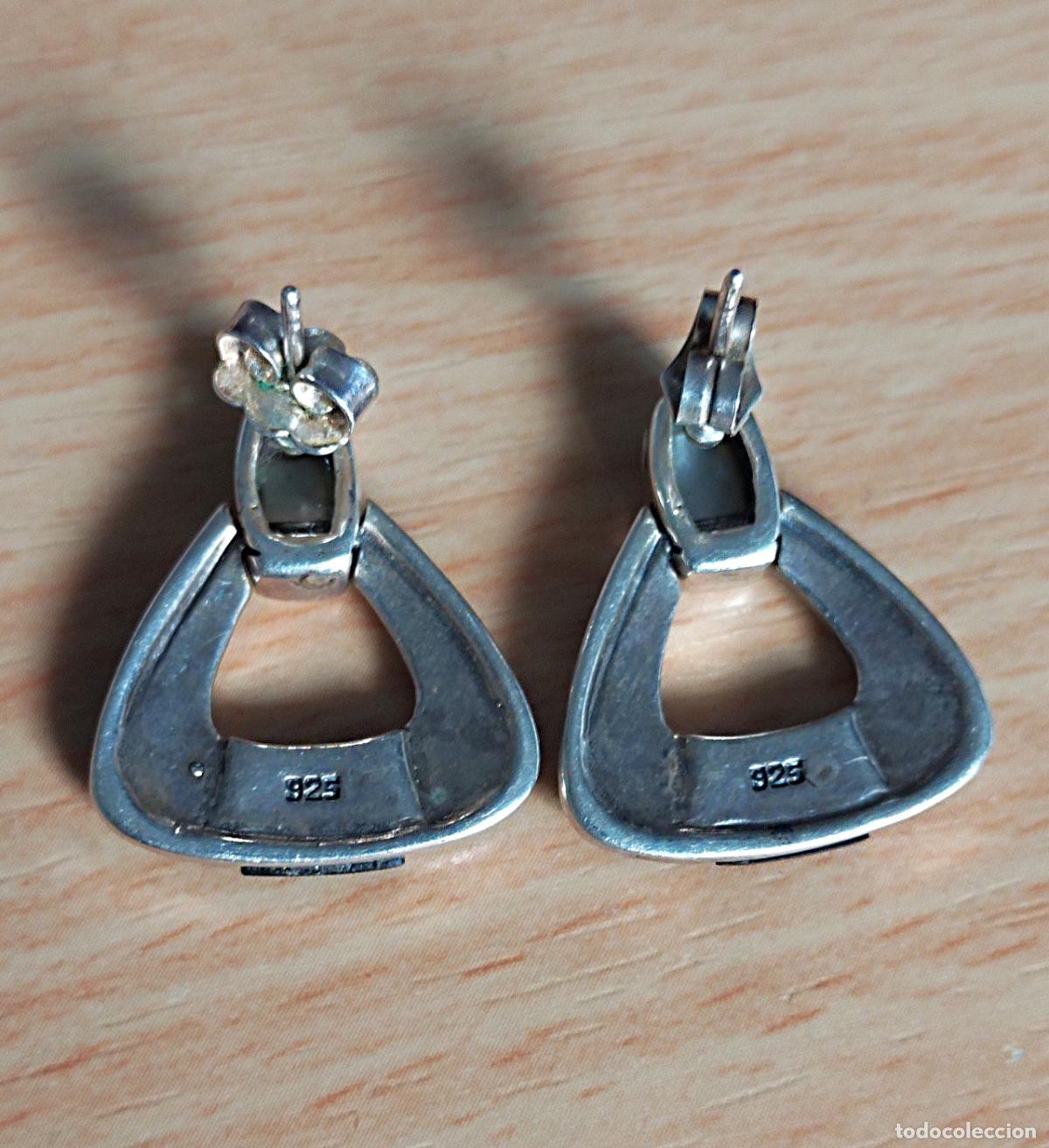 Joyeria: Pendientes de plata de ley contrastada, con marquesitas, Onix y n&aacute;car. - Foto 5
