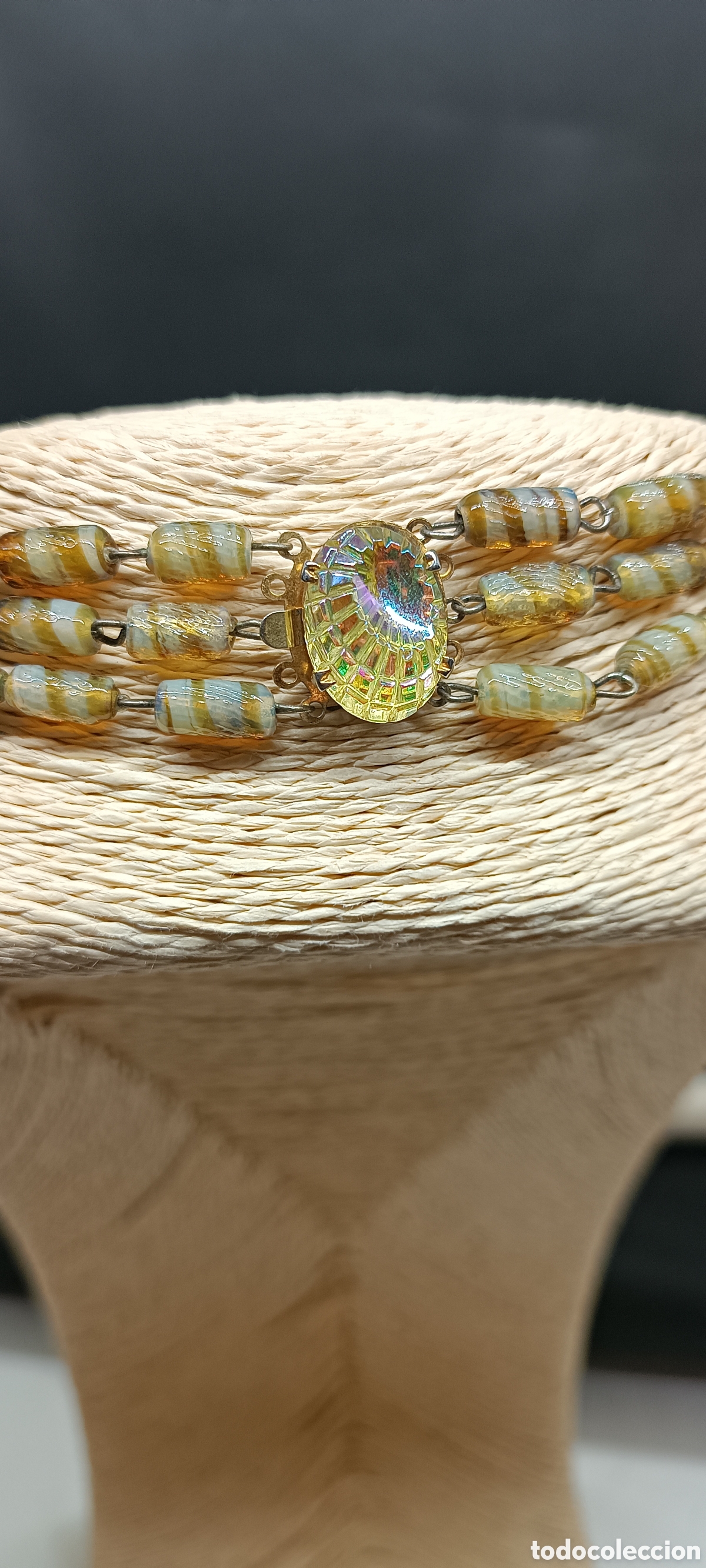 Joyeria: Maxi collar vintage de Cristal . 3 vueltas. - Foto 5