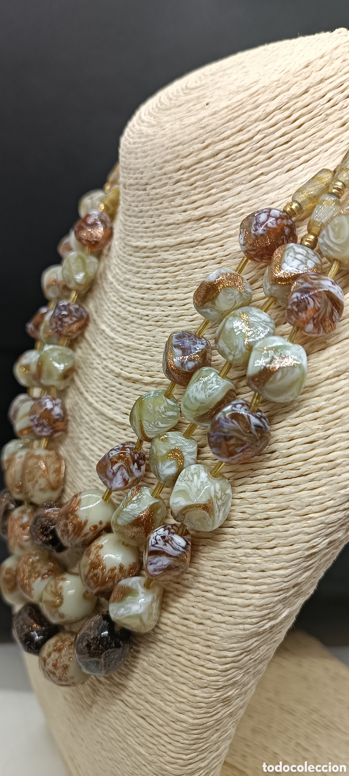 Joyeria: Maxi collar vintage de Cristal . 3 vueltas. - Foto 6