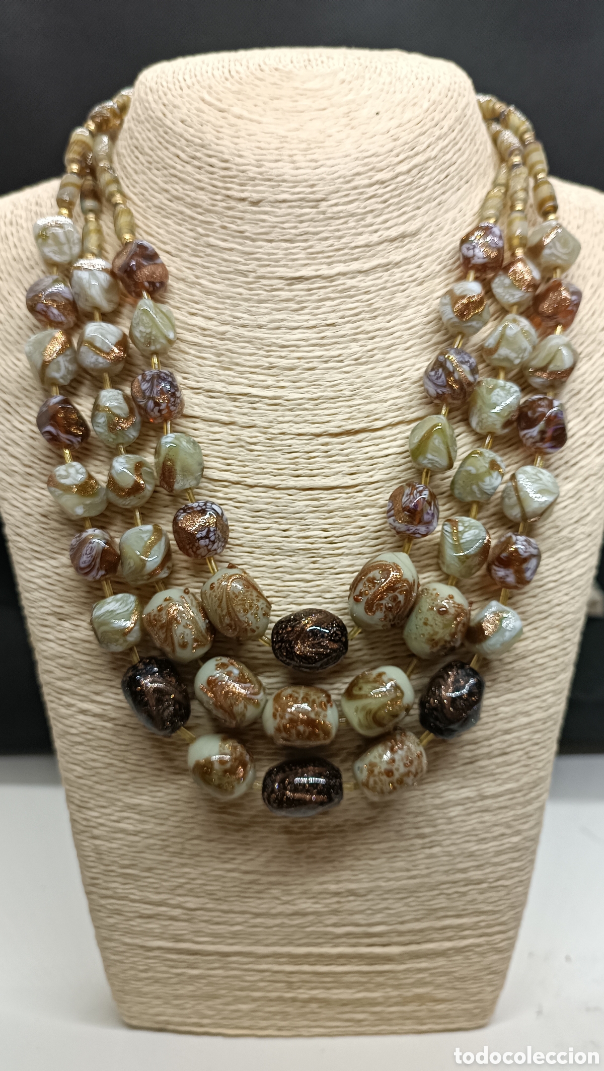 Joyeria: Maxi collar vintage de Cristal . 3 vueltas. - Foto 1