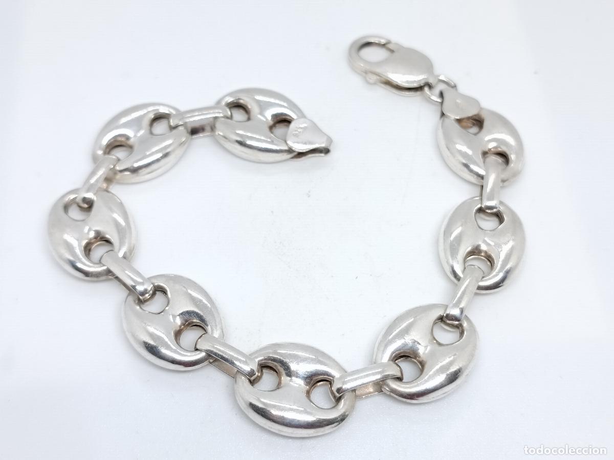 Joyeria: Excelente pulsera de lujo en plata de ley contrastada con calabrotes - Foto 1