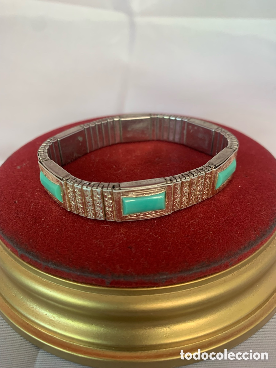 Joyeria: PULSERA DE METAL EXTENSIBLE CON PIEDRAS VINTAGE - Foto 2
