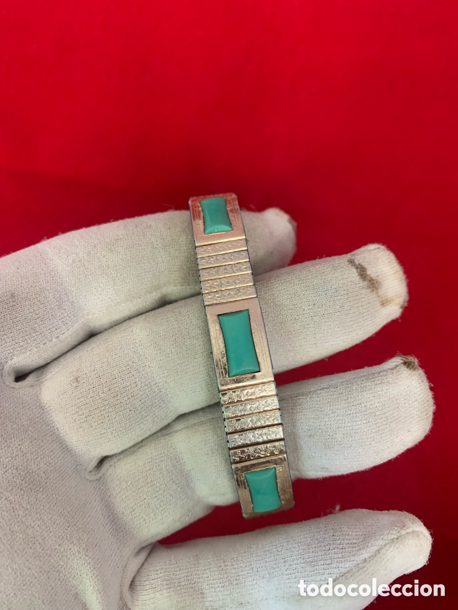 Joyeria: PULSERA DE METAL EXTENSIBLE CON PIEDRAS VINTAGE - Foto 3