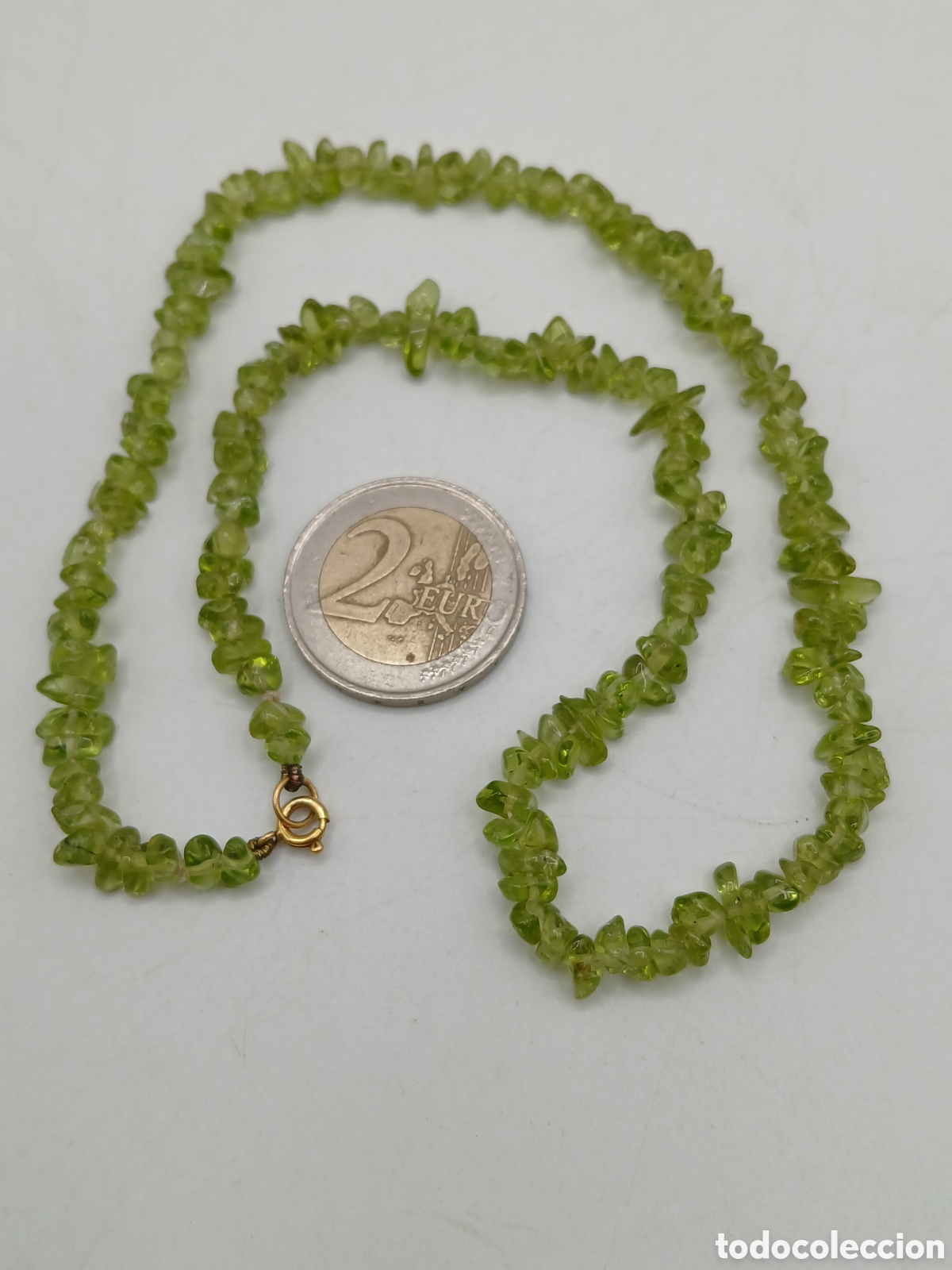 Joyeria: Collar plata chapado oro y olivina - Foto 4