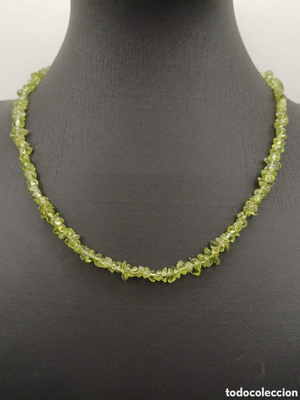Joyeria: Collar plata chapado oro y olivina - Foto 1