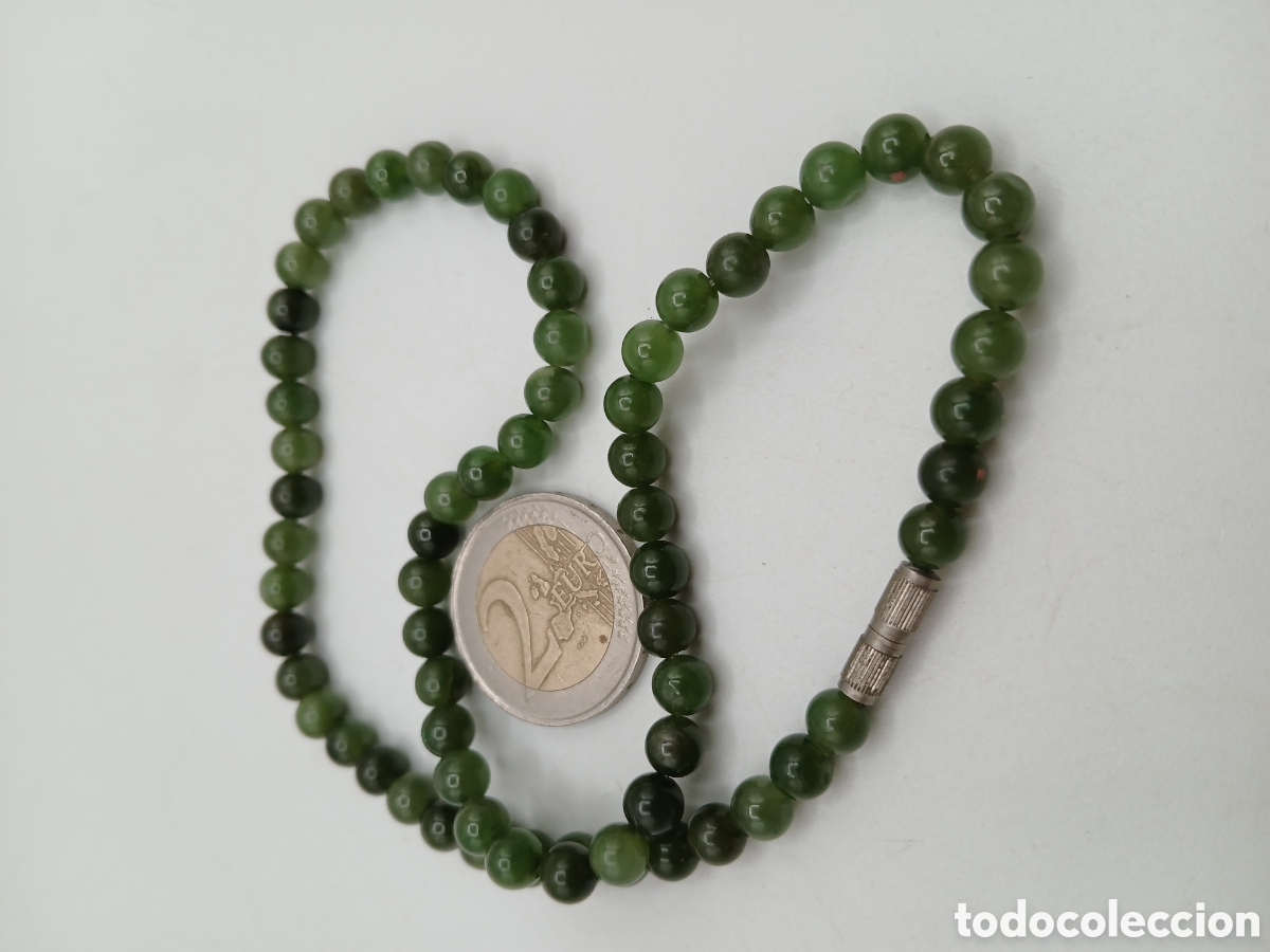 Joyeria: Collar jade verde . Cierre met&aacute;lico - Foto 3