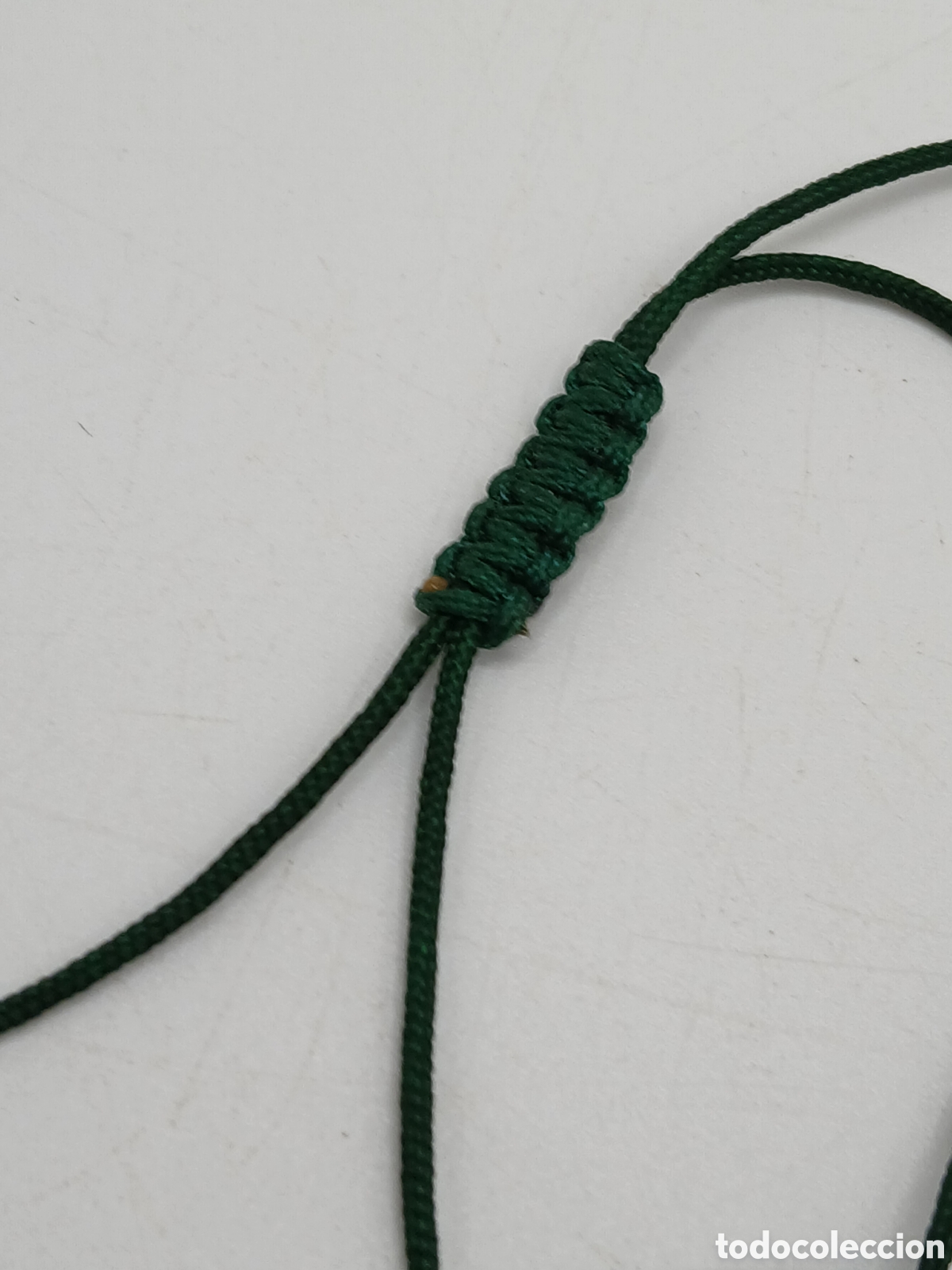 Joyeria: Collar jade verde tallado y algod&oacute;n. Ajustable - Foto 6