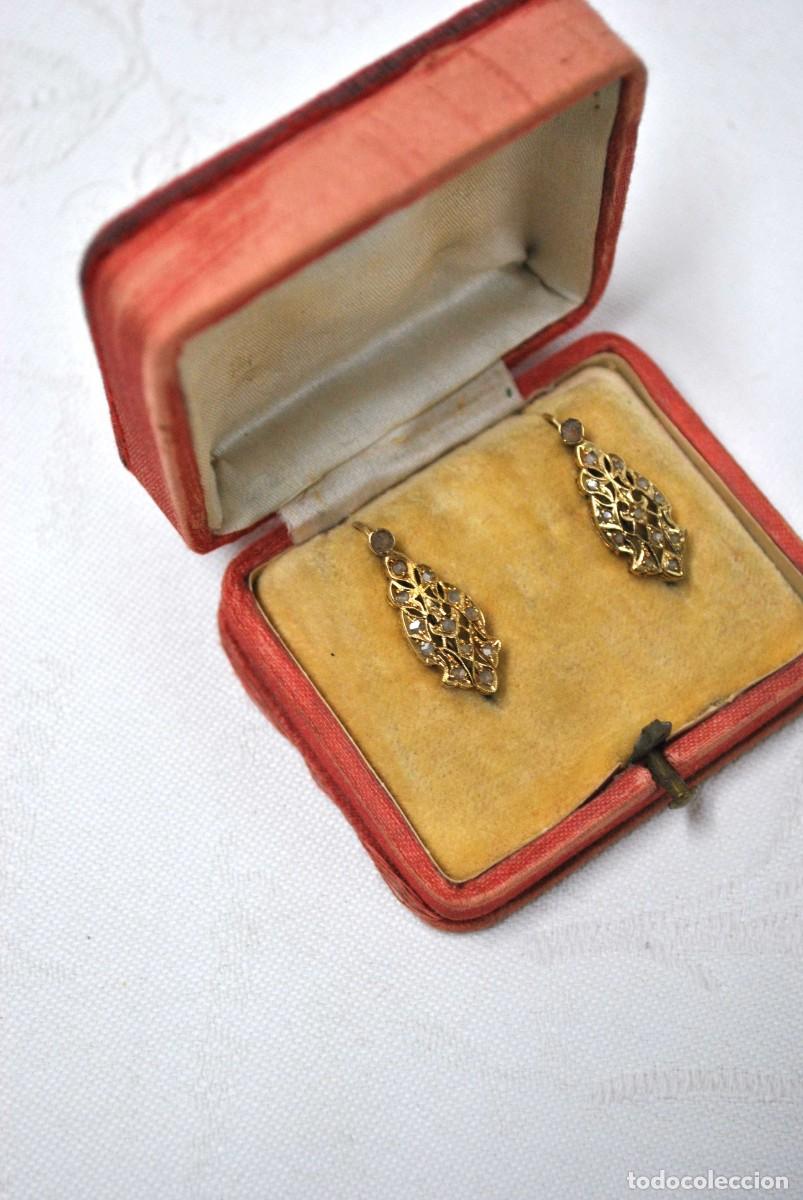 Joyeria: PENDIENTES ANTIGUOS DE ORO CON ESTUCHE ORIGINAL - Foto 1