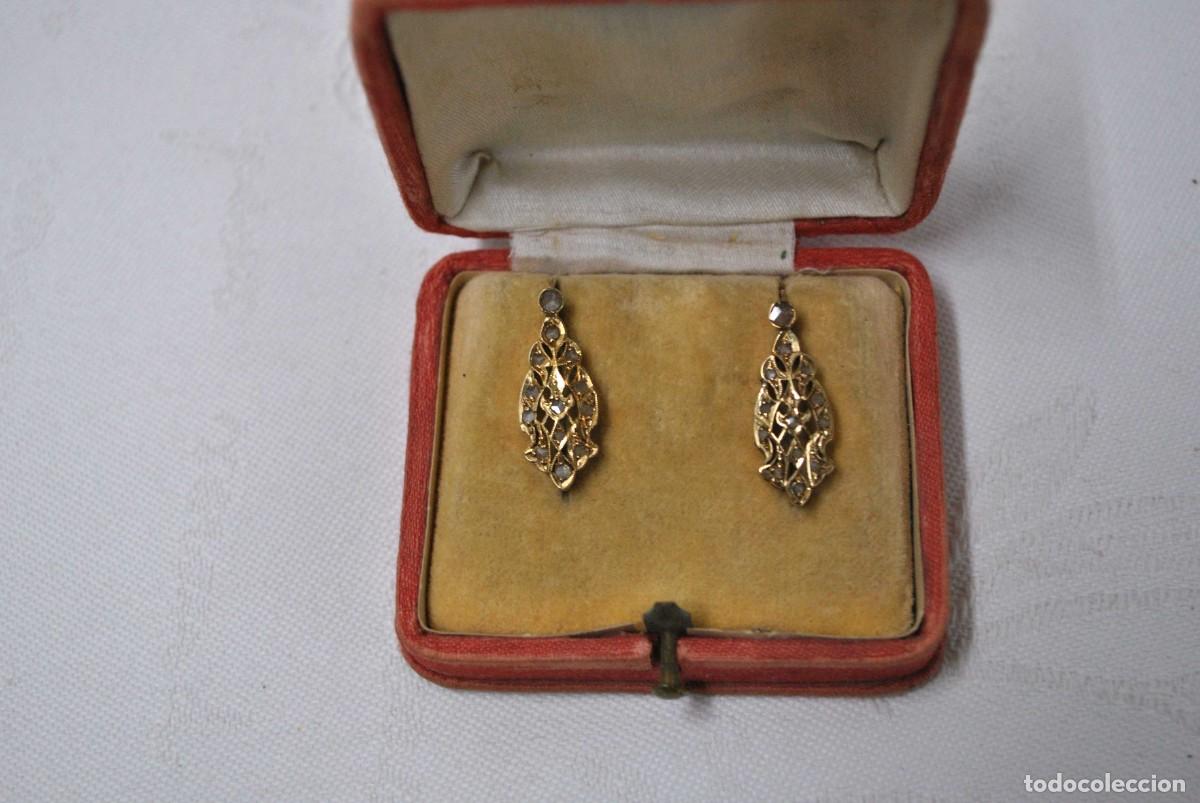Joyeria: PENDIENTES ANTIGUOS DE ORO CON ESTUCHE ORIGINAL - Foto 2