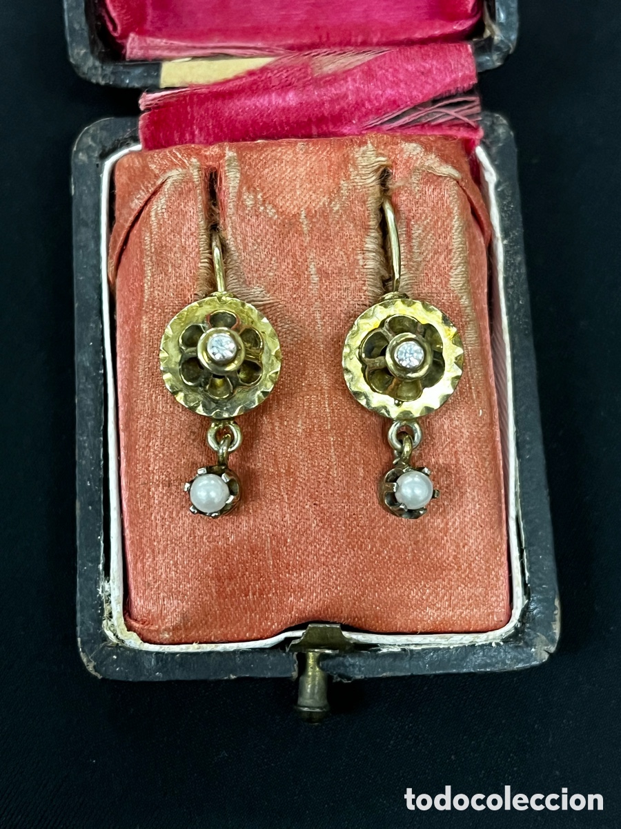 Joyeria: Antiguos pendientes mallorquines de oro. - Foto 2