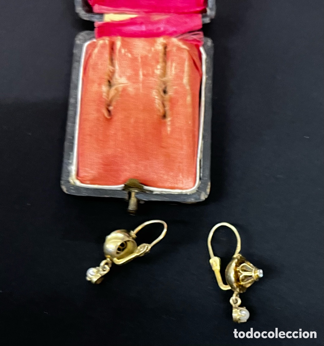 Joyeria: Antiguos pendientes mallorquines de oro. - Foto 3