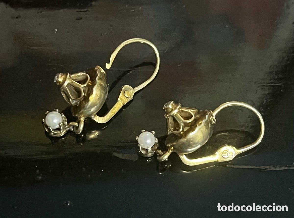 Joyeria: Antiguos pendientes mallorquines de oro. - Foto 5