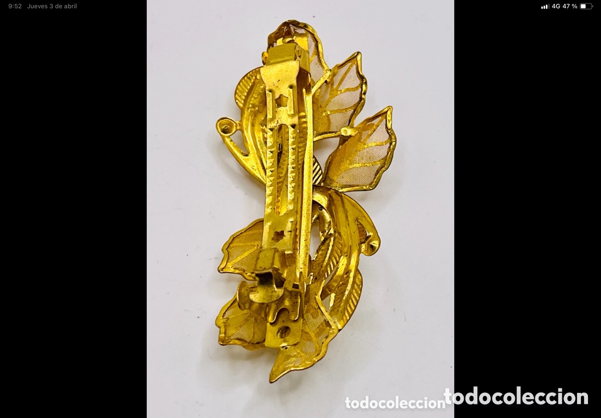 Joyeria: Broche Modernista Dorado - Foto 6
