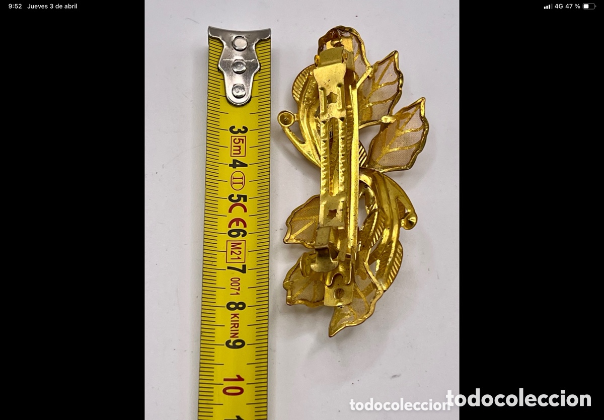 Joyeria: Broche Modernista Dorado - Foto 7
