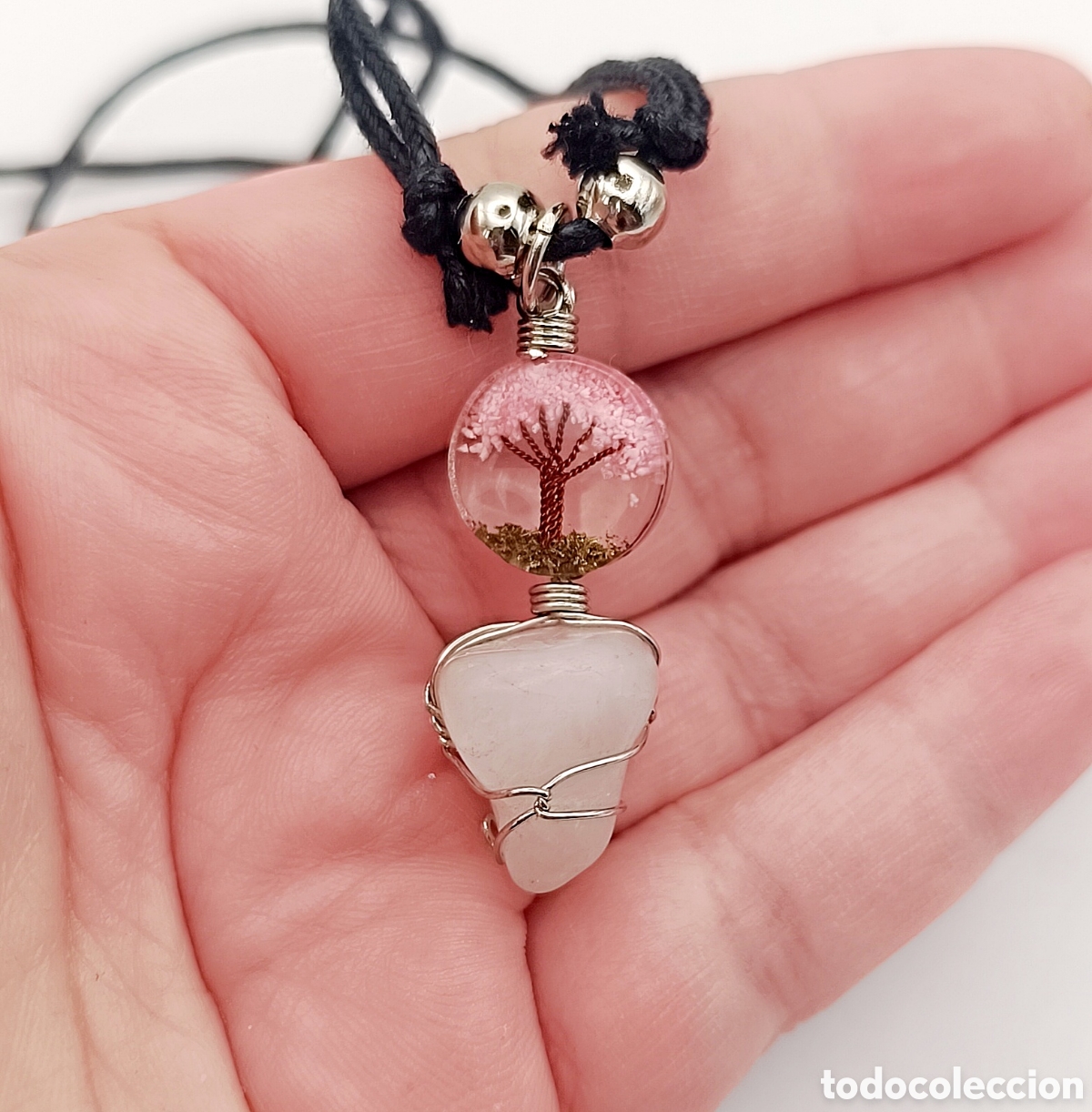Joyeria: Cuarzo Rosa con &Aacute;rbol de la Vida - Foto 3