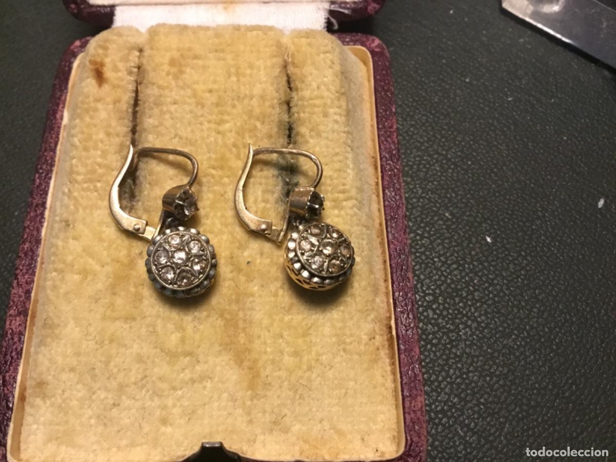 Joyeria: Antiguos pendientes oro y diamantes - Foto 2