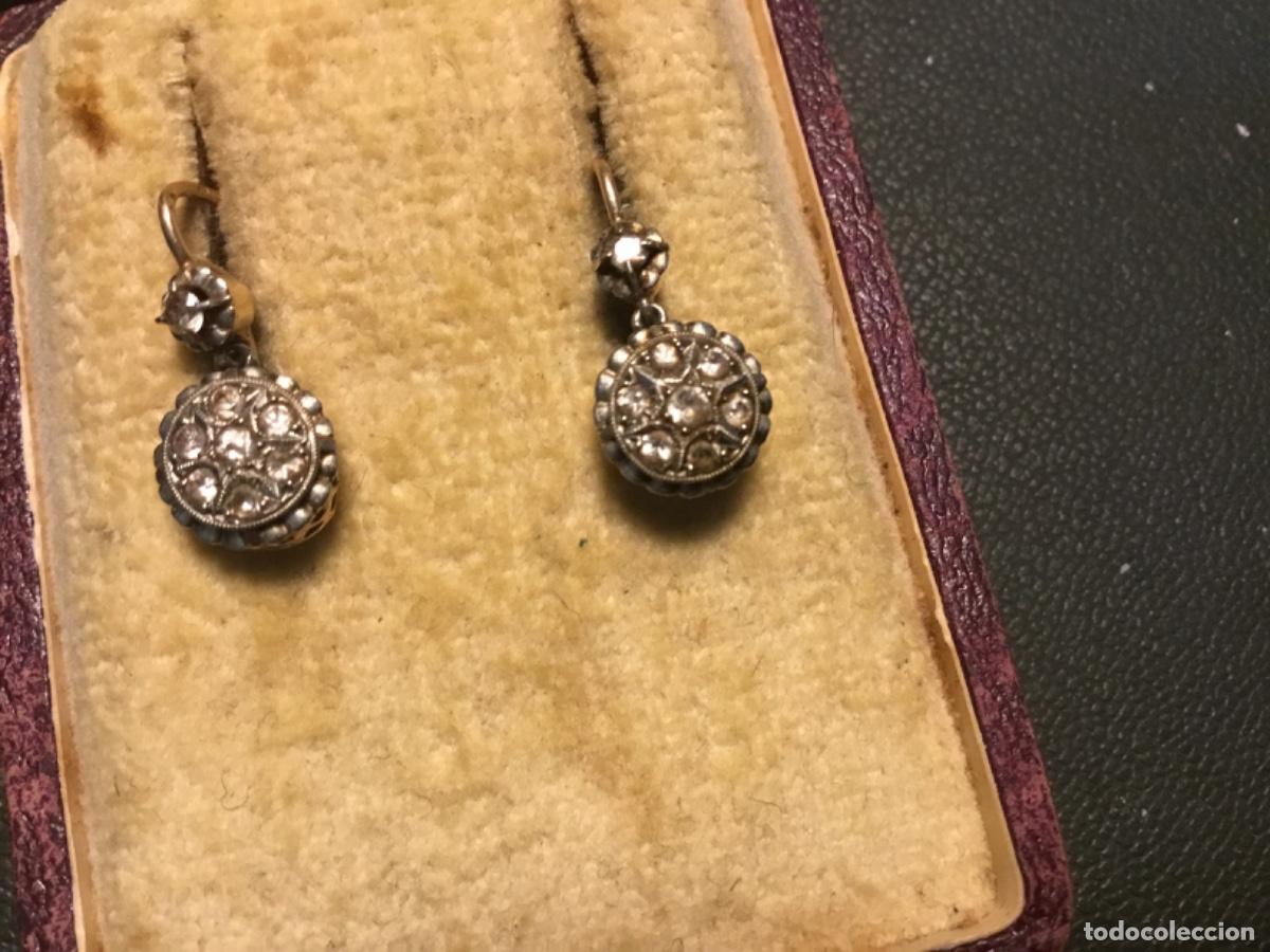 Joyeria: Antiguos pendientes oro y diamantes - Foto 3