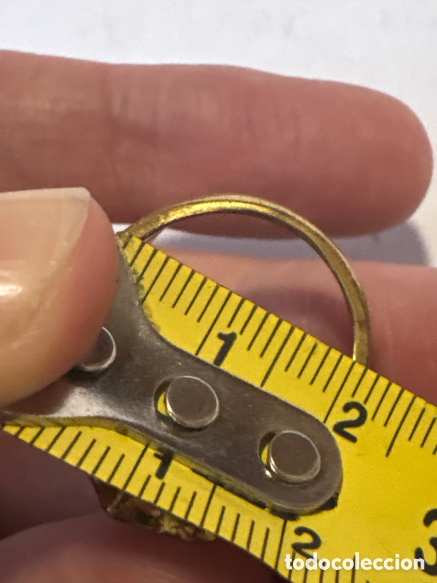 Joyeria: Antiguo anillo en metal dorado (A13) - Foto 3