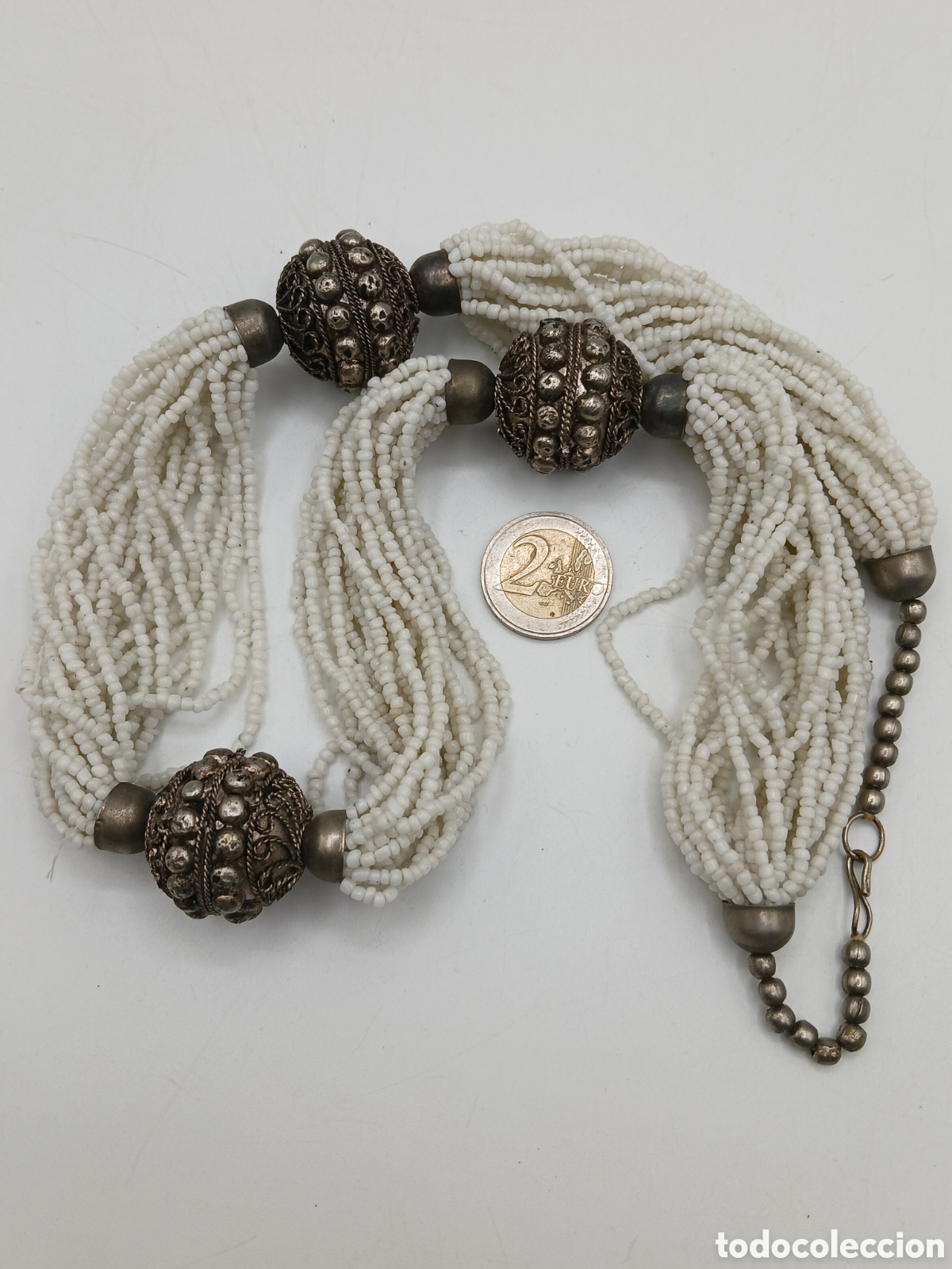 Joyeria: Collar metal plateado y opalina - Foto 5