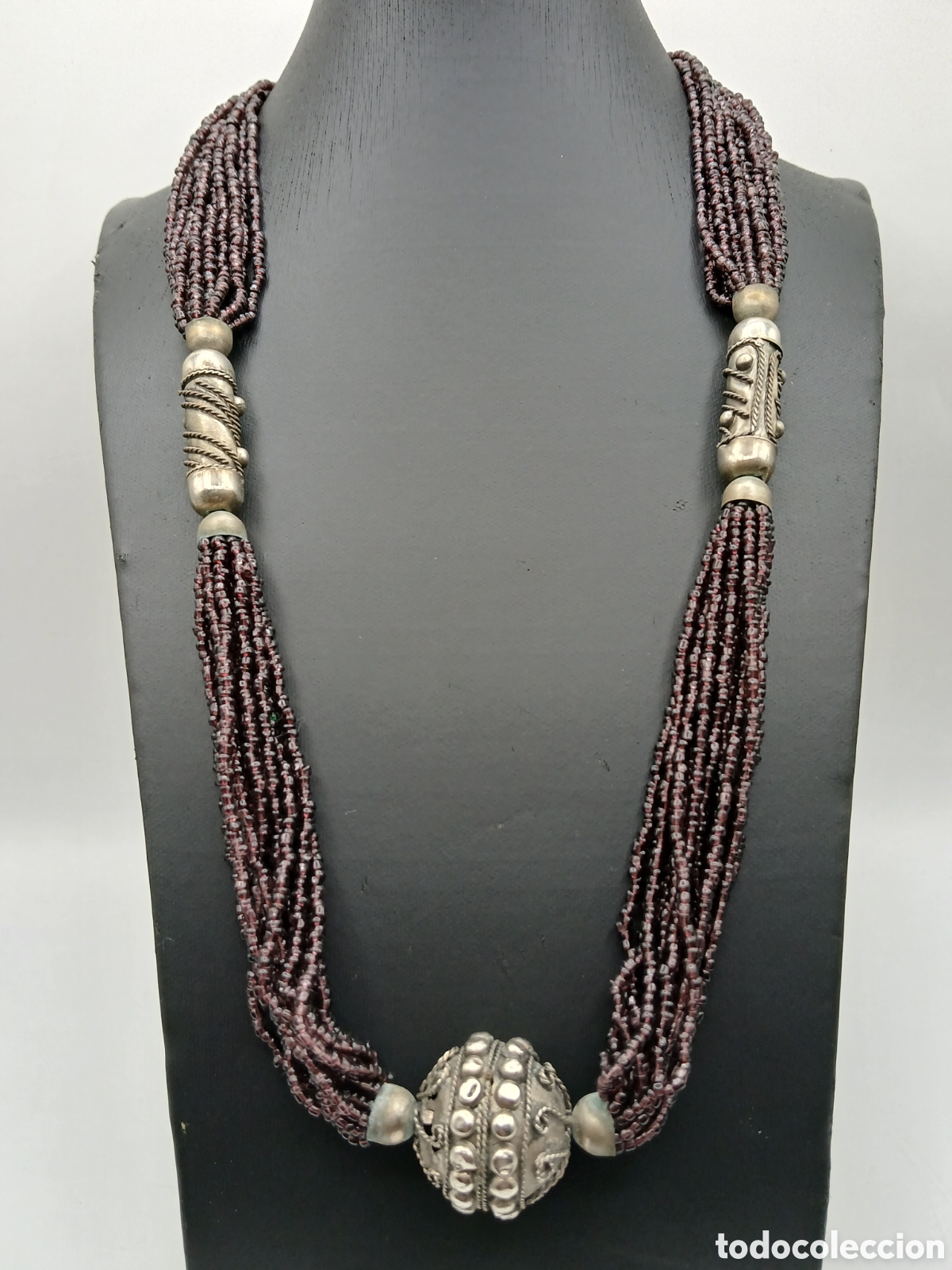 Joyeria: Collar metal plateado y amatista - Foto 1