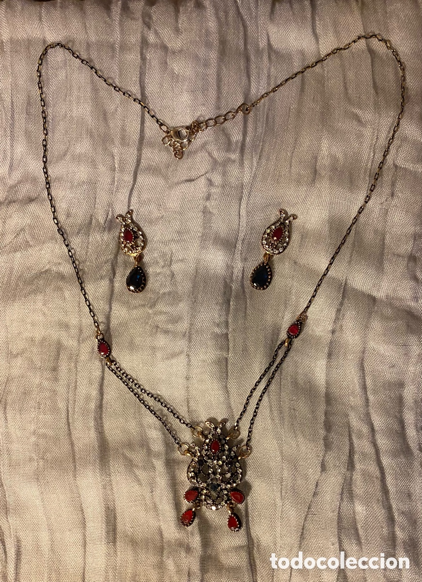 Joyeria: Conjunto de collar y pendientes vintage - Foto 1