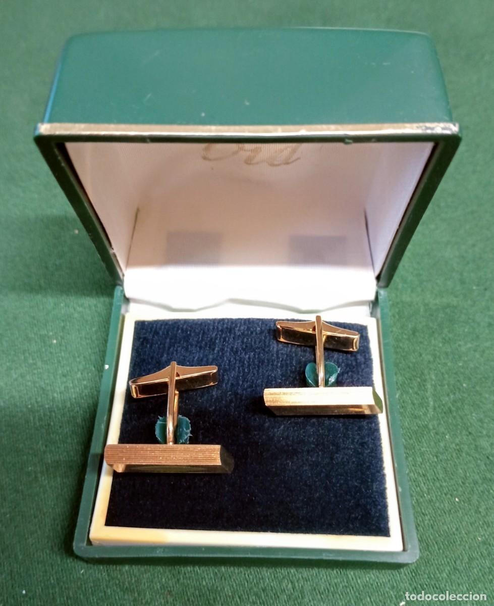 Joyeria: Gemelos VID. Chapados en oro. Vintage. - Foto 2