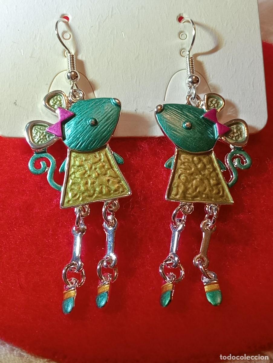 Joyeria: ORIGINALES PENDIENTES DE PLATA Y ESMALTE (SIN USAR) - Foto 2