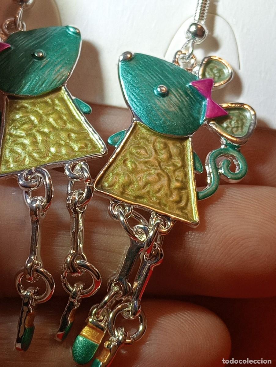 Joyeria: ORIGINALES PENDIENTES DE PLATA Y ESMALTE (SIN USAR) - Foto 5