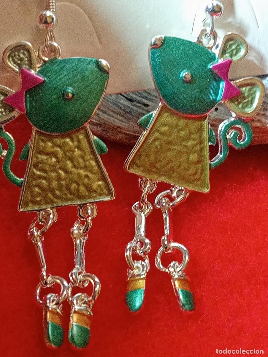 Joyeria: ORIGINALES PENDIENTES DE PLATA Y ESMALTE (SIN USAR) - Foto 6