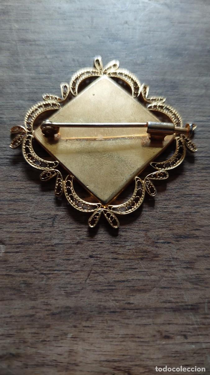 Joyeria: Antiguo broche damasquinado - Foto 2