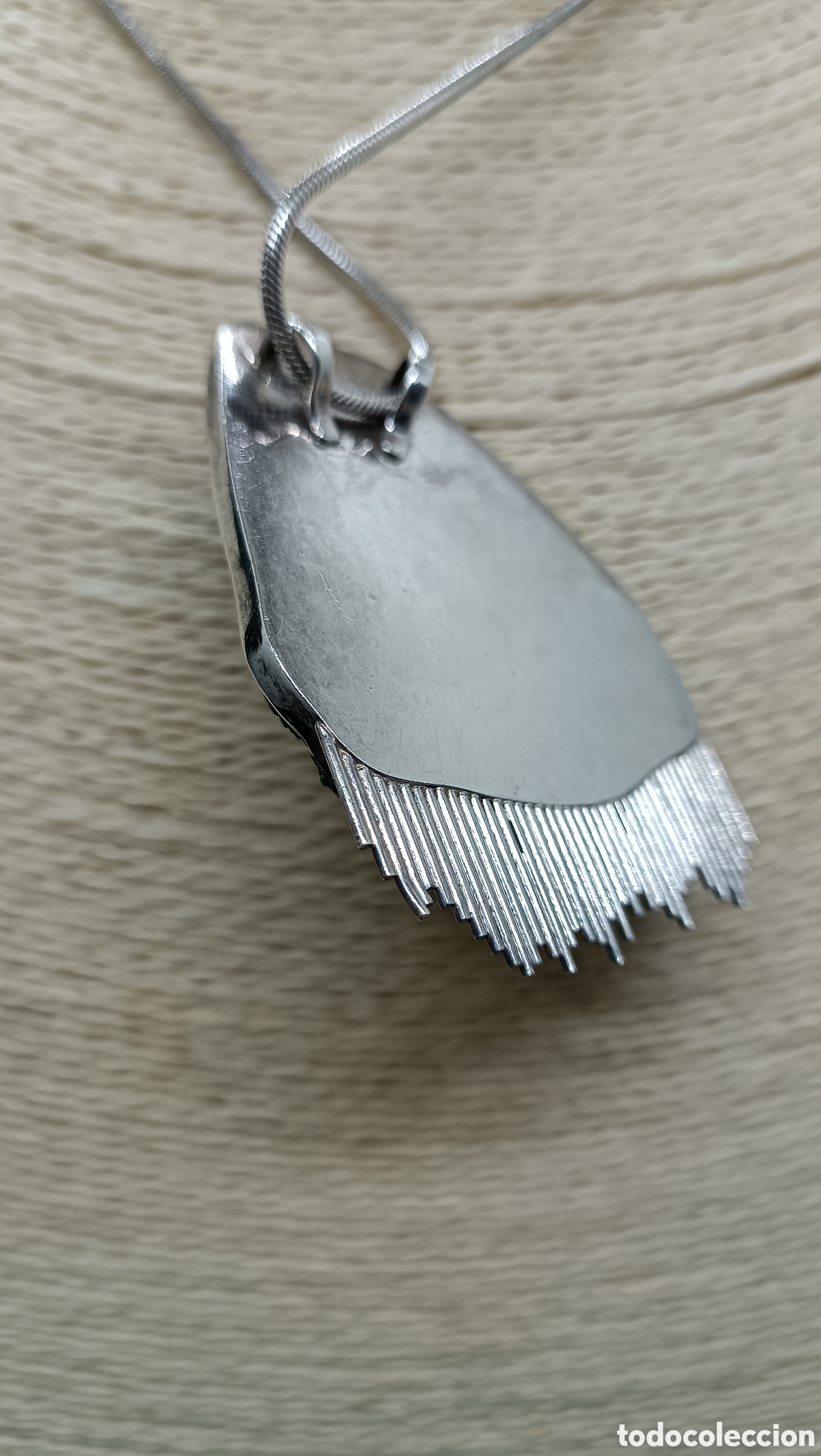 Joyeria: Espectacular colgante de plata y Dioptasa. - Foto 5