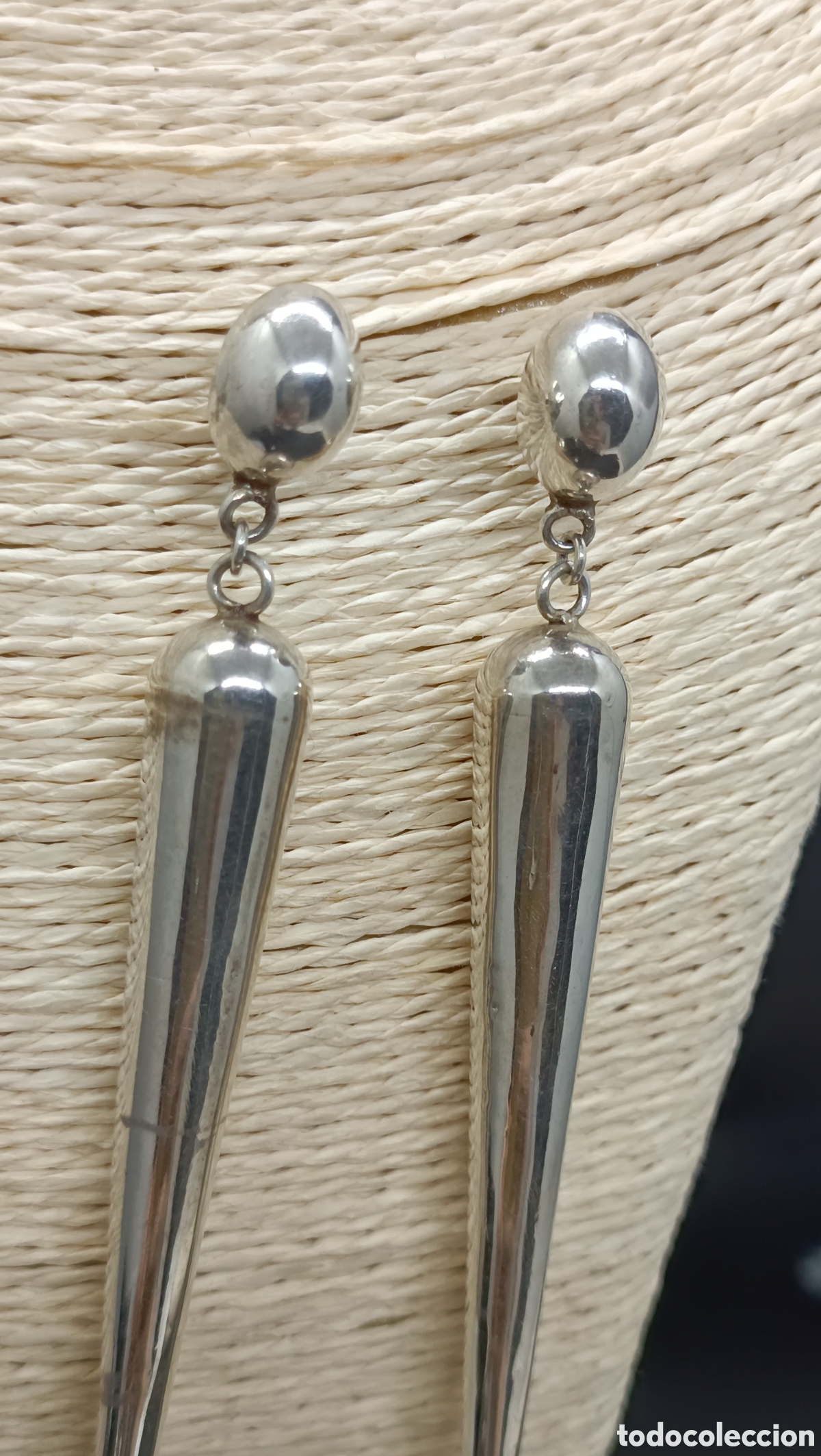 Joyeria: Pendientes largos de plata , vintage. Pendulo - Foto 2