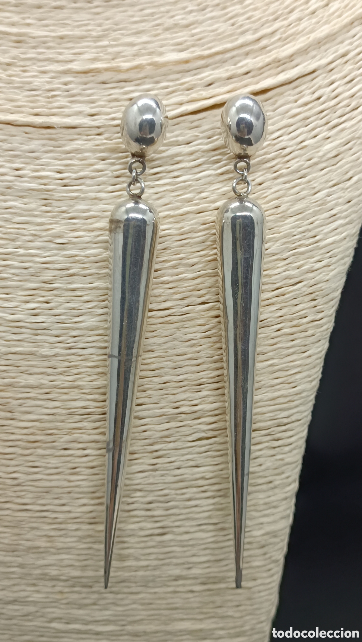 Joyeria: Pendientes largos de plata , vintage. Pendulo - Foto 1