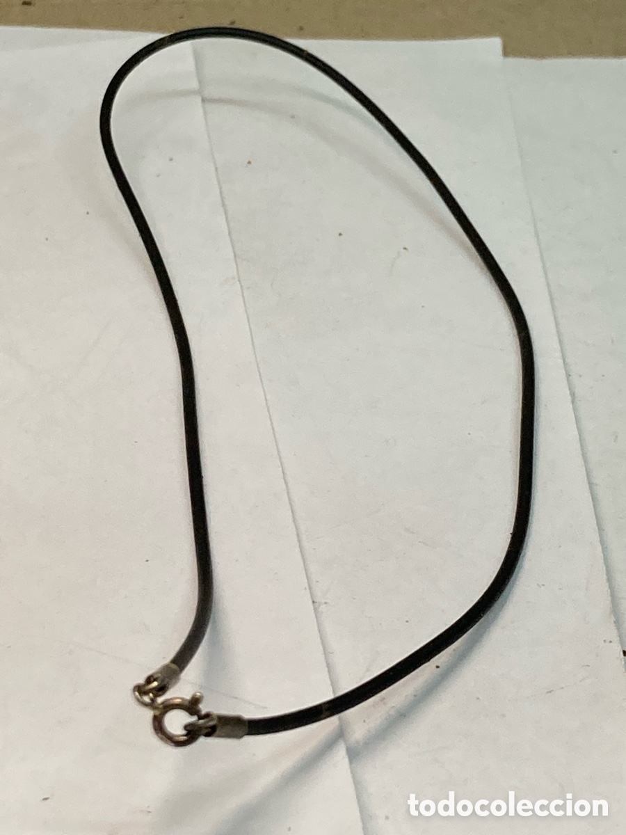 Joyeria: Collar de plata y caucho CC143 - Foto 1