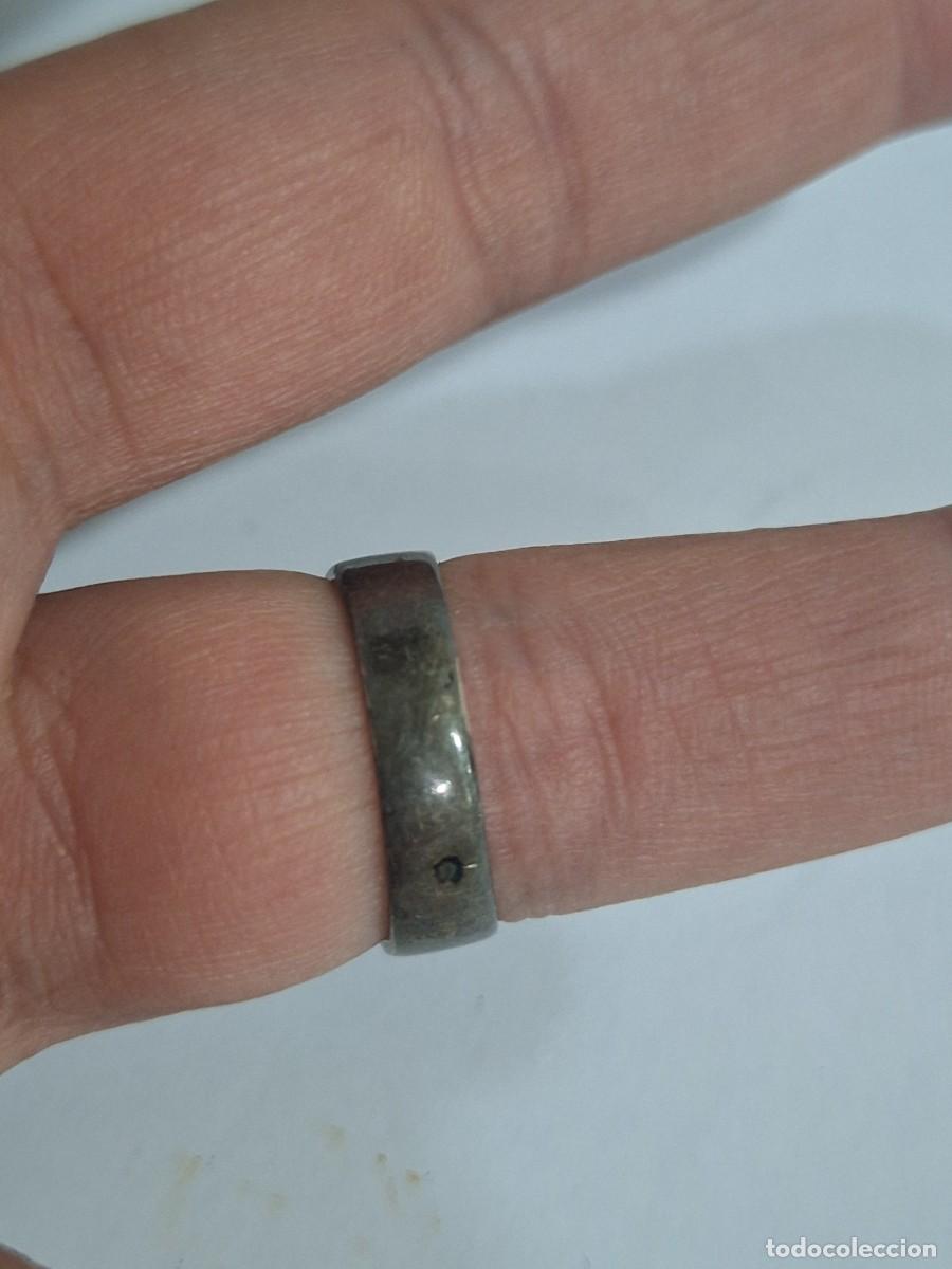 Joyeria: Antiguo anillo de plata con piedra . - Foto 9