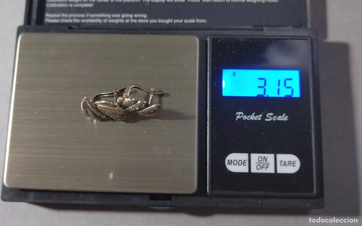 Joyeria: Antiguos pendientes de plata contrastada, cierre de pala. - Foto 3