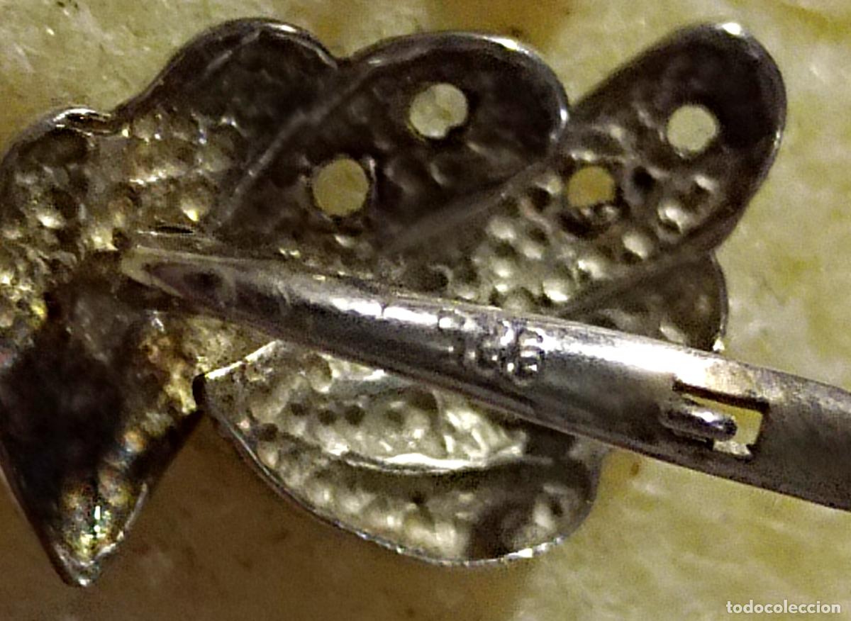 Joyeria: Antiguos pendientes de plata contrastada, cierre de pala. - Foto 5
