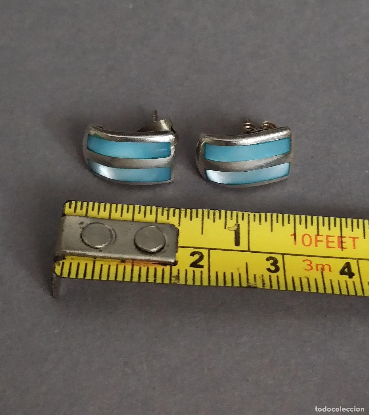 Joyeria: Pendientes de plata con n&aacute;car. - Foto 4