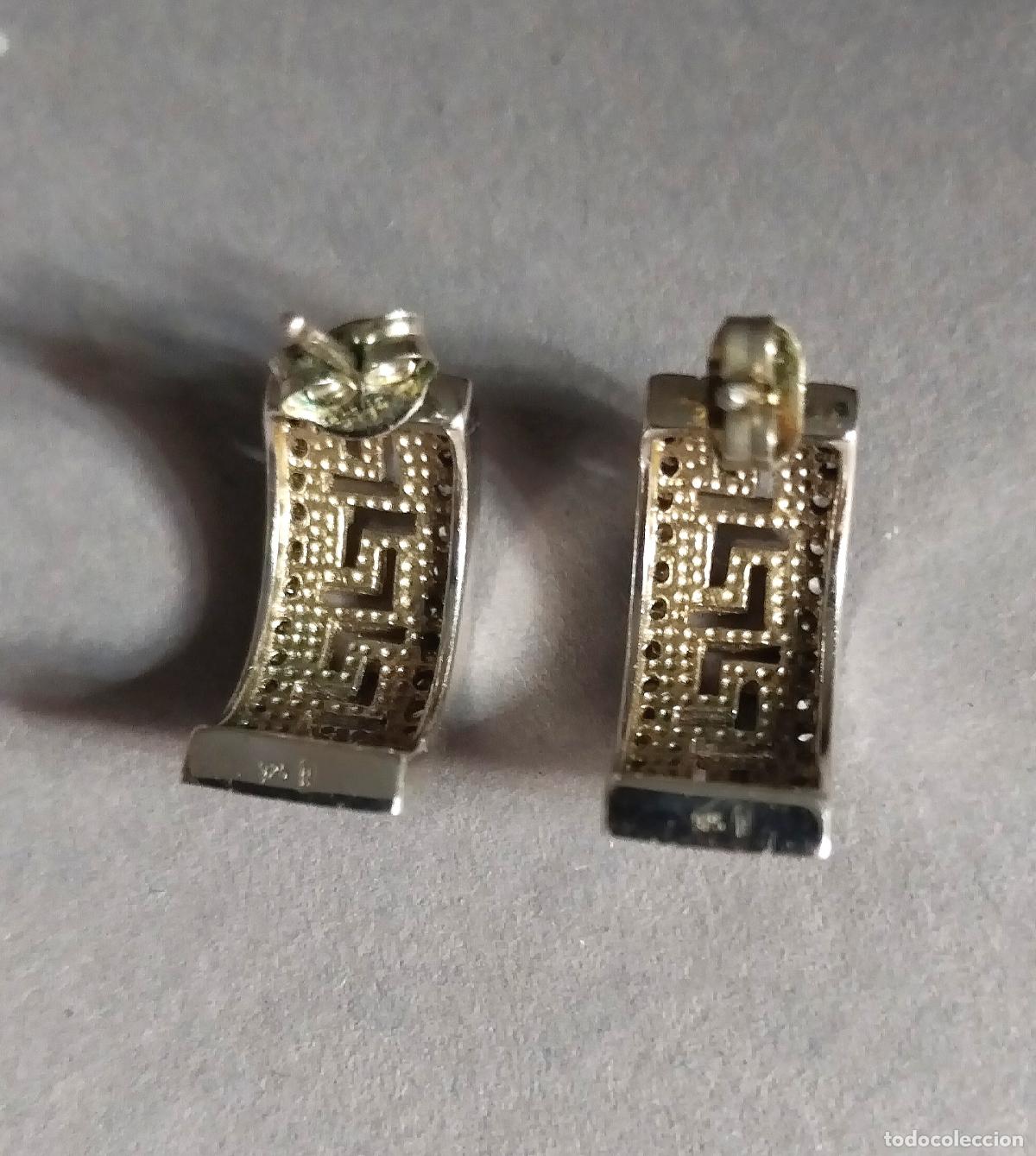 Joyeria: Pendientes de plata de ley contrastada, con circonitas. - Foto 5