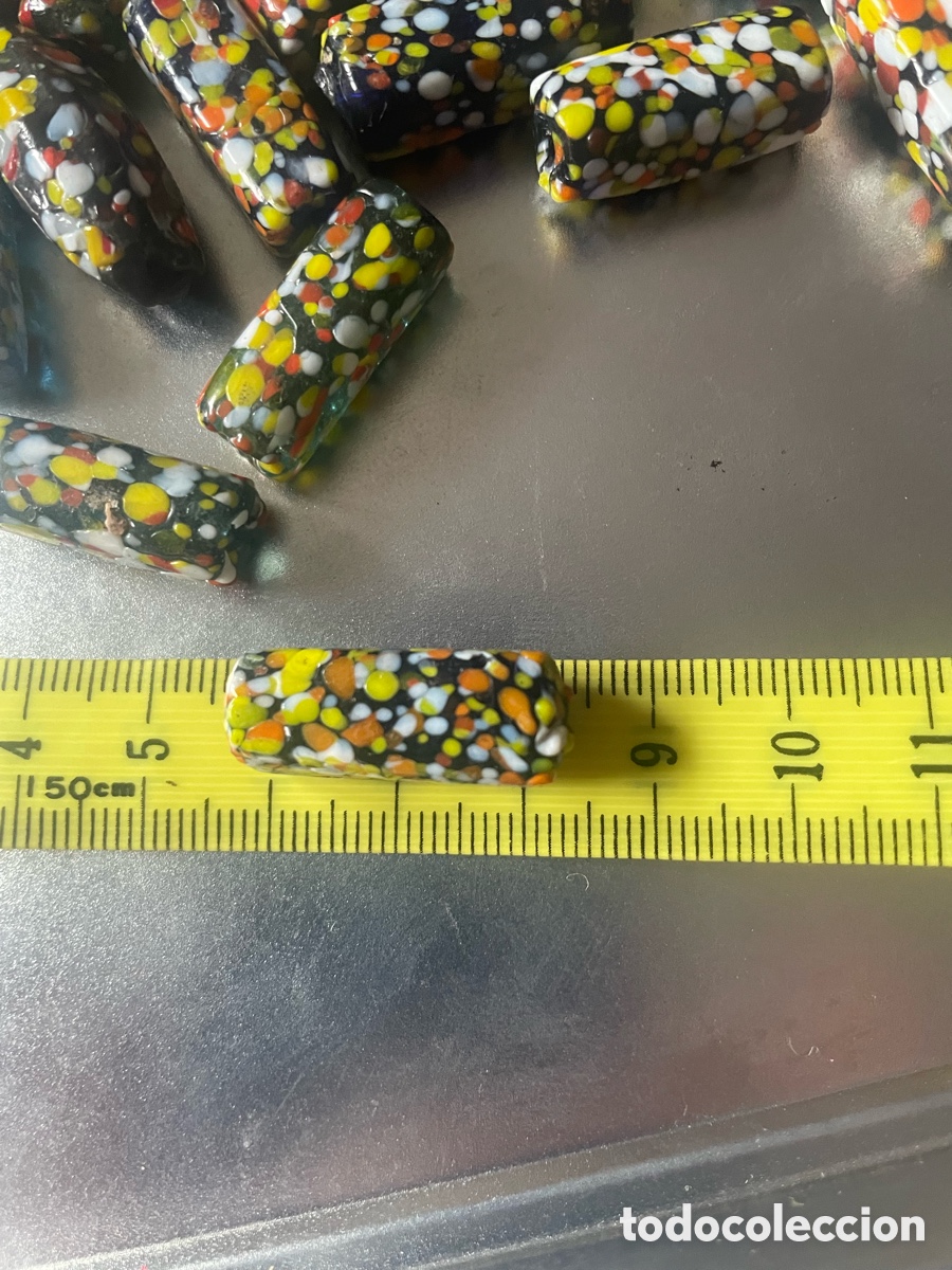 Joyeria: Cuentas de vidrio antiguas con diferentes formas - Foto 3