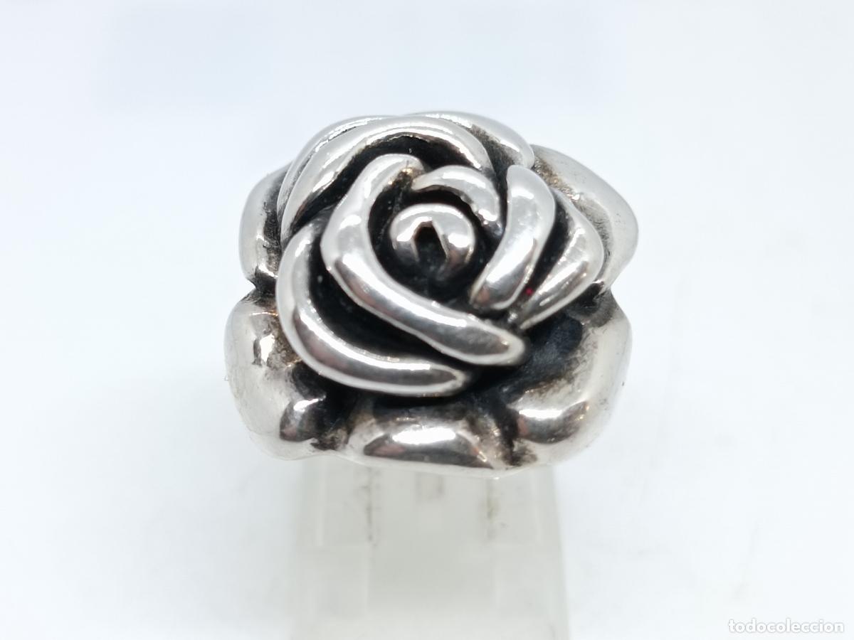 Joyeria: Precioso anillo en plata de ley contrastada con forma de rosa - Foto 2