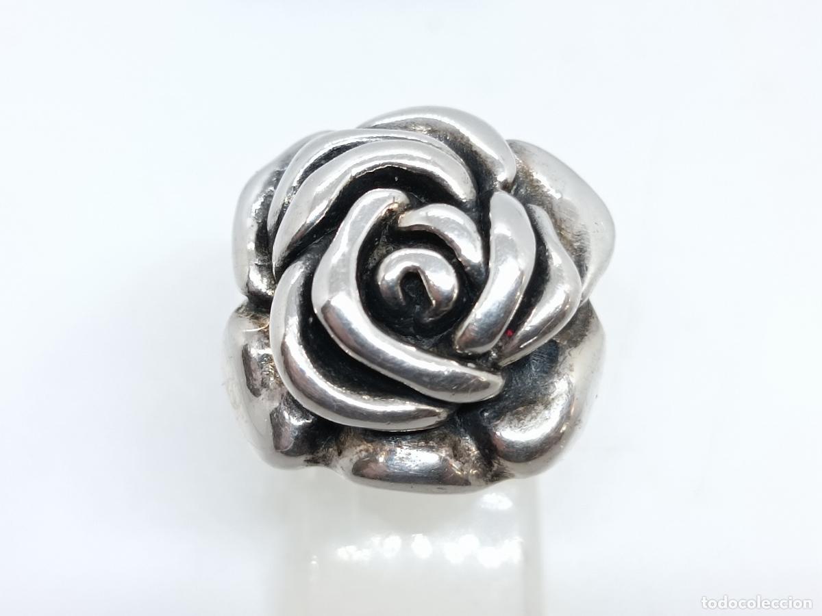 Joyeria: Precioso anillo en plata de ley contrastada con forma de rosa - Foto 3