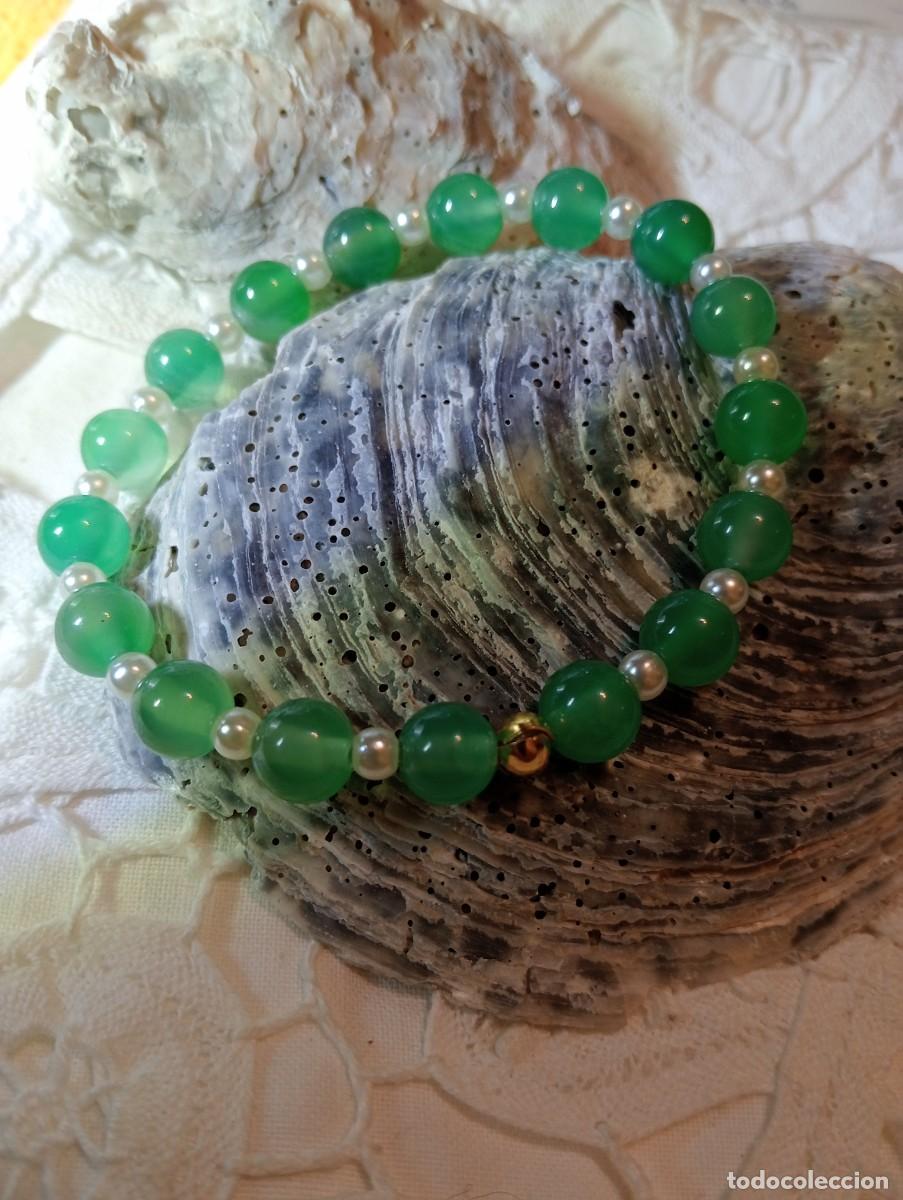 Joyeria: PULSERA DE ONIX VERDE NATURAL (SIN USAR) - Foto 2