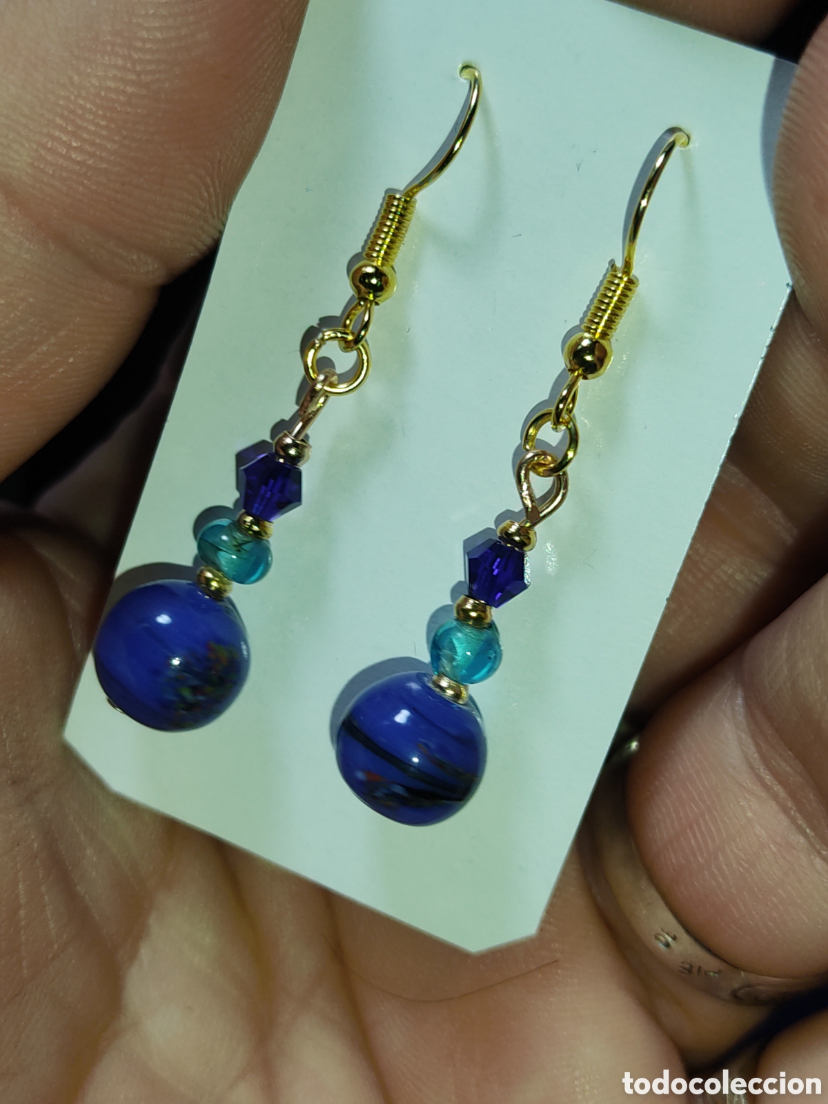 Joyeria: Pendientes de cristal de Murano.Vintage. - Foto 2