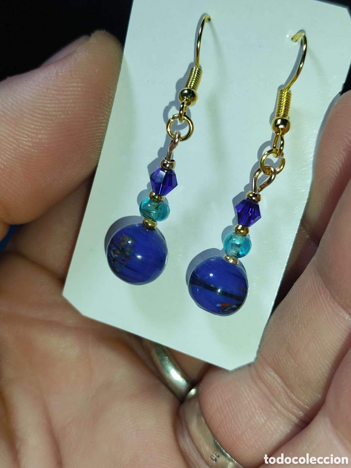 Joyeria: Pendientes de cristal de Murano.Vintage. - Foto 6