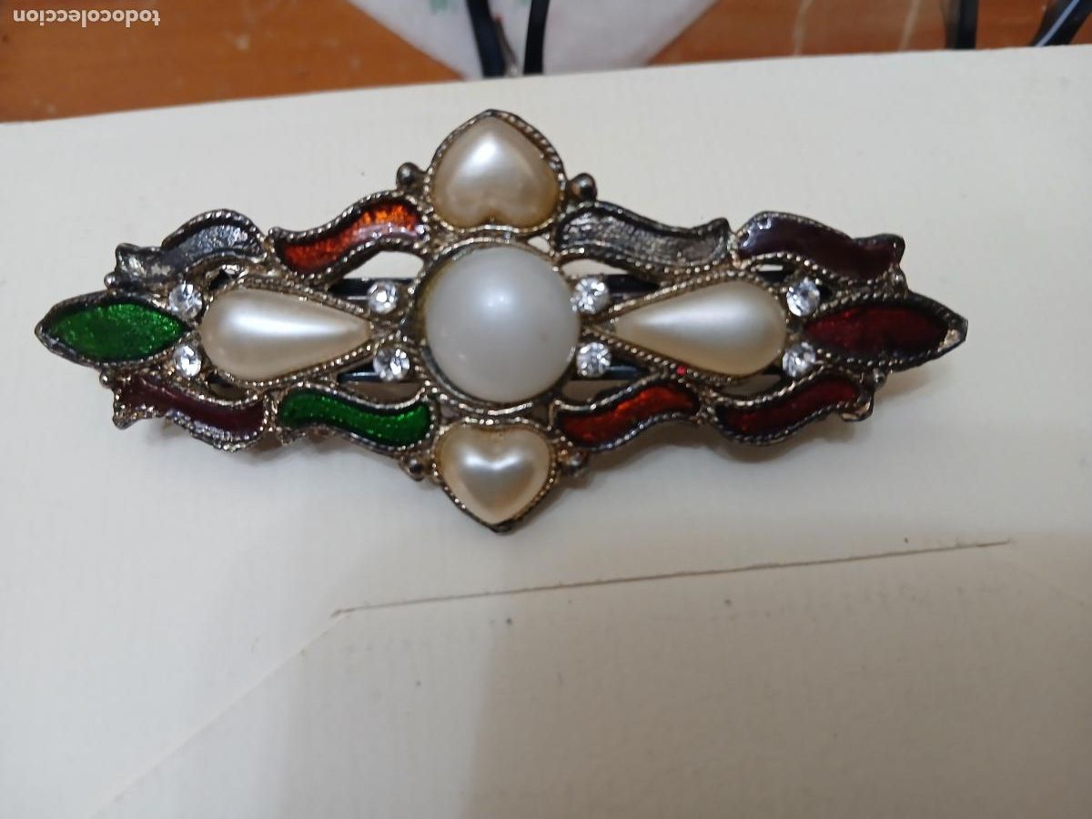 Joyeria: Antiguo broche con esmaltes - Foto 1